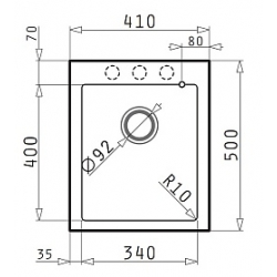 Zlewozmywak Pyramis ISTROS 41x50 1B karbon 070043212